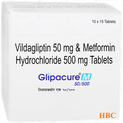 Glipacure M 50/500 Tablet 15 Glipacure M 50/500 Tablet 15