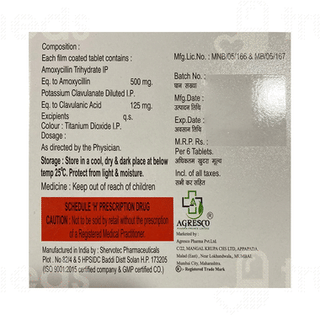 Clecimox 500/125 MG Tablet 6