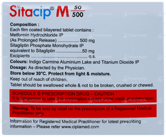 Sitacip M 50/500 Tablet 10