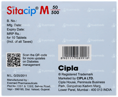 Sitacip M 50/500 Tablet 10