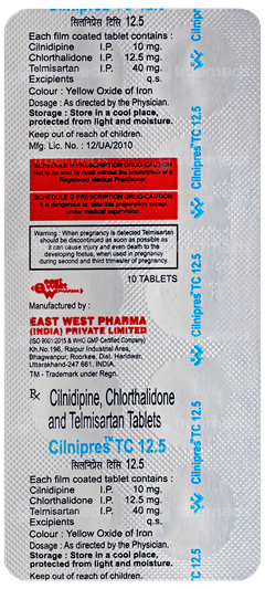 Cilnipres Tc 12.5 Tablet 10
