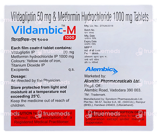 Vildambic M 1000/50 MG Tablet 15