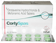 Cortyspas 80/250 Mg Tablet 10 Cortyspas 80/250 Mg Tablet 10