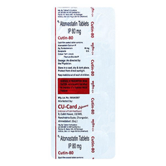 Cutin 80 Mg Tablet 10