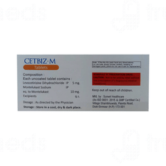 Cetbiz M 5/10 MG Tablet 10