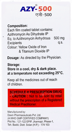 Azy 500 Tablet 5 Azy 500 Tablet 5