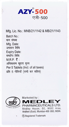 Azy 500 Tablet 5 Azy 500 Tablet 5