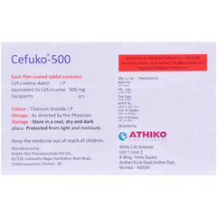 Cefuko 500 Mg Tablet 10