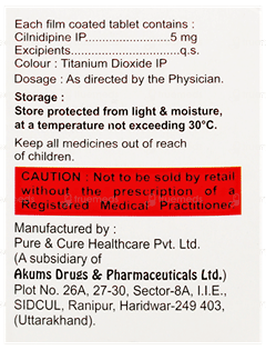 Cilnipine 5 Tablet 15