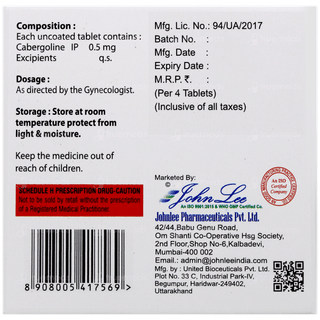 Cabermax 0.5 Mg Tablet 4