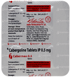Cabermax 0.5 Mg Tablet 4 Cabermax 0.5 Mg Tablet 4