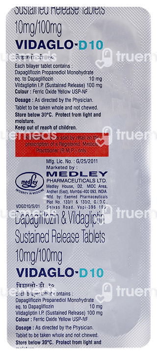 Vidaglo D 10 MG Tablet 10