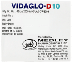 Vidaglo D 10 Tablet 10