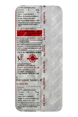 Ixidol 90 MG Tablet 10