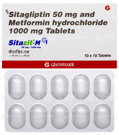 Sitazit M 50mg/1000mg Tablet 10 Sitazit M 50mg/1000mg Tablet 10