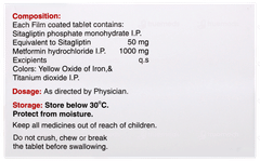 Sitazit M 50mg/1000mg Tablet 10 Sitazit M 50mg/1000mg Tablet 10