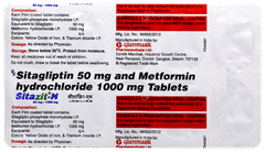 Sitazit M 50mg/1000mg Tablet 10 Sitazit M 50mg/1000mg Tablet 10