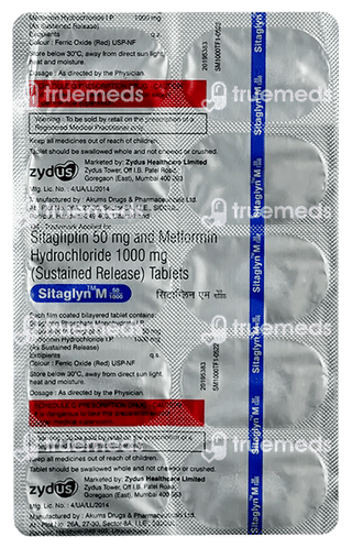 Sitaglyn M 50/1000 Tablet Sr 10