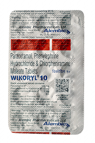 Wikoryl 10/2/500 MG Tablet 15