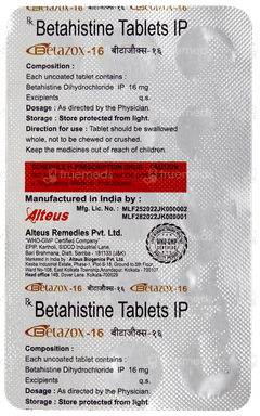 Betazox 16 Tablet 15 Betazox 16 Tablet 15