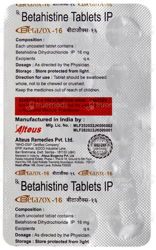 Betazox 16 Tablet 15