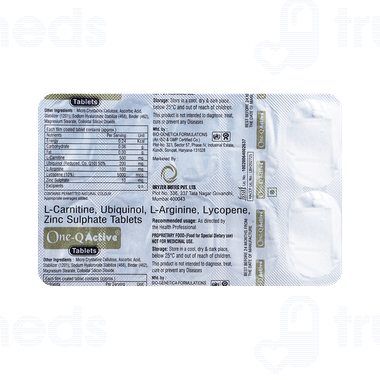 One Q Active Tablet 10 - Uses, Side Effects, Dosage, Price | Truemeds