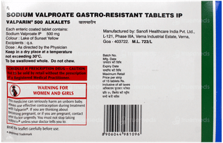 Valparin 500 Alkalets Tablet 15