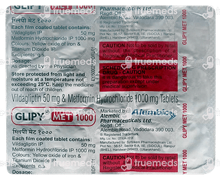 Glipy Met 50/1000 MG Tablet 15