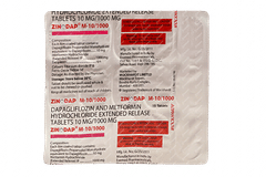 Zinodap M 10/1000 Tablet 15 Zinodap M 10/1000 Tablet 15