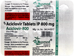 Aciclovir 800 Tablet 10 Aciclovir 800 Tablet 10
