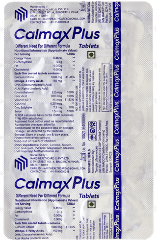 Calmax Plus Tablet 10