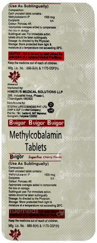 Bvigor Cherry Flavour Sublingual Tablet 10