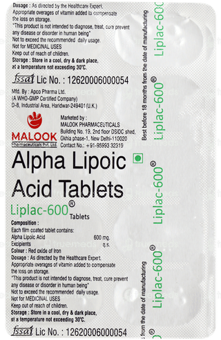 Liplac 600 Tablet 10