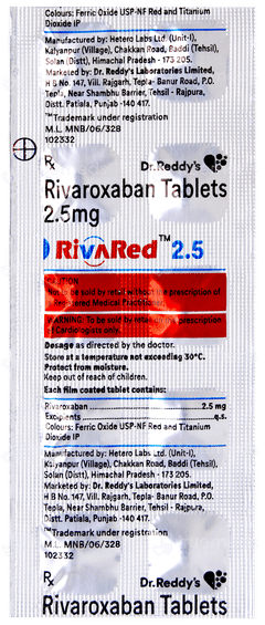 Rivared 2.5 Tablet 10 Rivared 2.5 Tablet 10