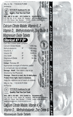 Sterical K2 7 D3 Tablet 10 Sterical K2 7 D3 Tablet 10