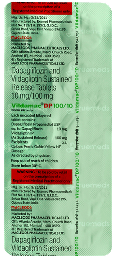 Vildamac Dp 100/10 Tablet 10
