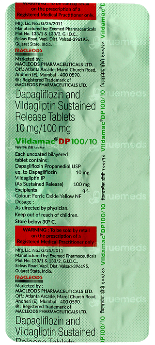 Vildamac Dp 100/10 Tablet 10