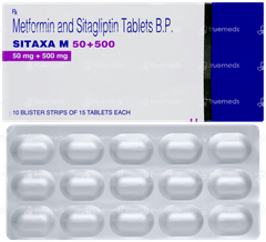 Sitaxa M 50+500 Tablet 15 Sitaxa M 50+500 Tablet 15