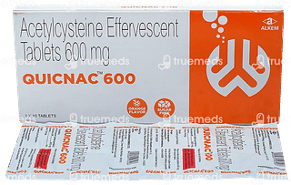 Quicnac 600 Orange Flavour Sugar Free Effervescent Tablet 10