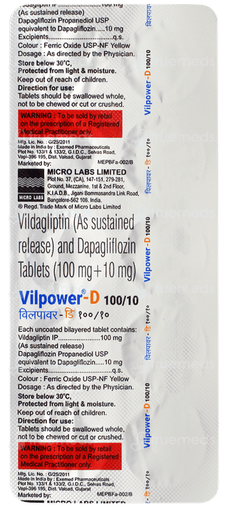 Vilpower D 100/10 Tablet 10