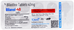 Bilanol 40 Tablet 10 Bilanol 40 Tablet 10