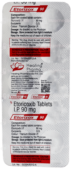 Etorizox 90 MG Tablet 10 Etorizox 90 MG Tablet 10