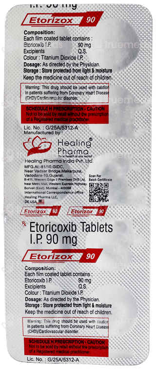 Etorizox 90 MG Tablet 10