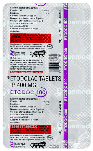 Etodoc 400 MG Tablet 10