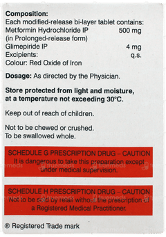 Glimiprex Mf 4/500 Tablet 10 Glimiprex Mf 4/500 Tablet 10