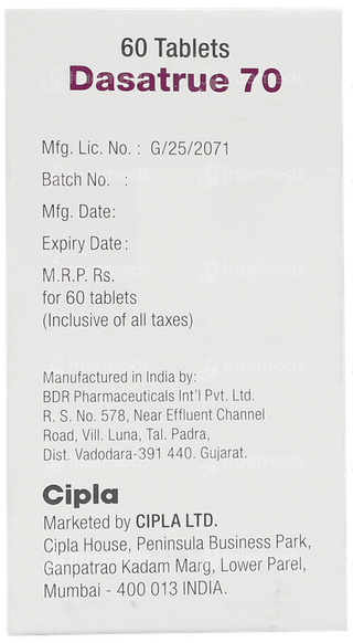 Dasatrue 70 MG Tablet 60