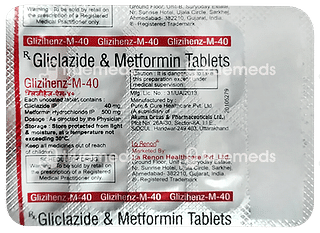 Glizihenz M 40/500 MG Tablet 10