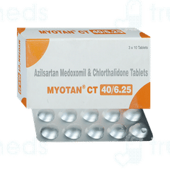 Myotan Ct 40/6.25 Tablet 10 Myotan Ct 40/6.25 Tablet 10