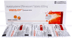 Viscojoy Orange Flavoured Sugar Free Effervescent Tablet 10