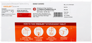 Viscojoy Orange Flavoured Sugar Free Effervescent Tablet 10